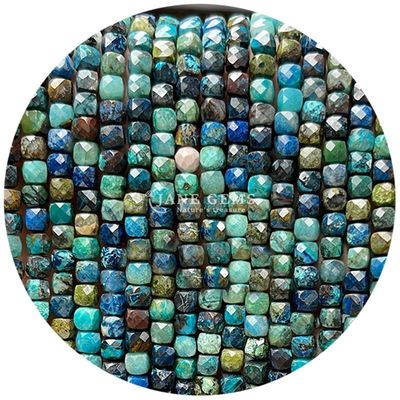Polished Smooth Loose Beads Faceted Sugar Cube Untuk Kerajinan DIY Perhiasan Membuat Permata Manik