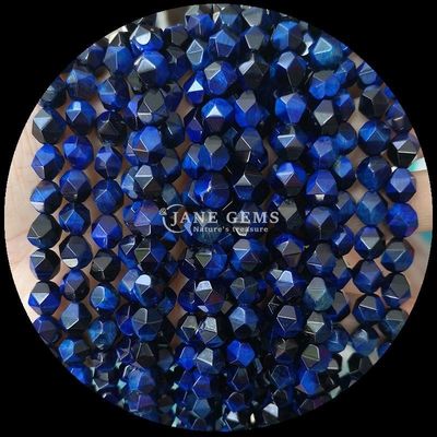 Batu permata manik-manik berlian Berbagai warna mempesona Perhiasan DIY 6mm 8mm 10mm Tourmaline Blue Tiger's Eye Serat longgar