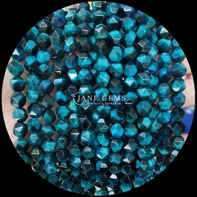 Batu permata manik-manik berlian Berbagai warna mempesona Perhiasan DIY 6mm 8mm 10mm Tourmaline Blue Tiger's Eye Serat longgar