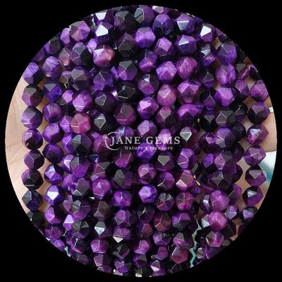 Multi warna Healing Energy Faceted halus Batu Manik Mata Harimau Hijau untuk pembuatan perhiasan