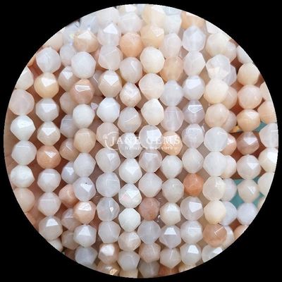 Permata Berfacet Berlian Alam Lolos Morganite Pink Aventurine Untaian Lolos untuk Pembuat Perhiasan