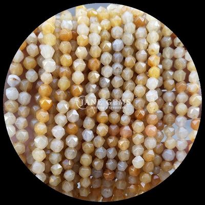 Permata Berfacet Berlian Alam Lolos Morganite Pink Aventurine Untaian Lolos untuk Pembuat Perhiasan