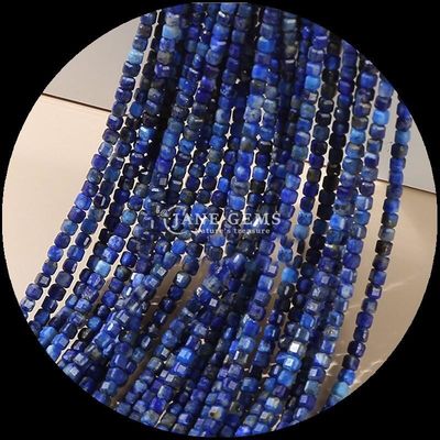 Lapis Lazuli Berwarna Berkilau Amazonite Kubu Potong Batu permata manik-manik untuk pembuatan perhiasan DIY