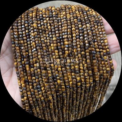 Batu permata Kubu Manik-manik Ruby Zoisite Mata Harimau Lolos Strands Square Manik-manik untuk DIY Perhiasan Membuat