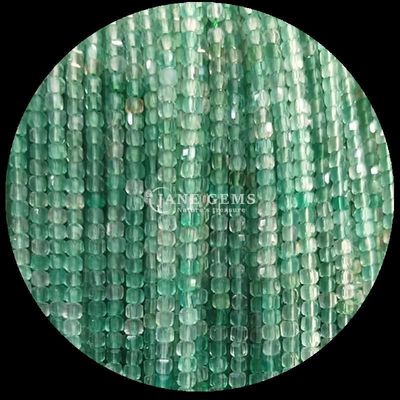 Berwarna-warni mini kubus batu permata manik-manik Opal merah muda dan hijau Agate untaian untuk perhiasan DIY