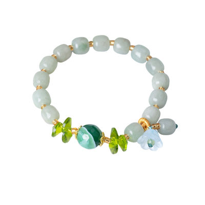 Natural Jade Beaded Bracelet Kesehatan Kecantikan Dan Harmoni Jane Permata Untuk Hadiah DIY Perhiasan buatan tangan