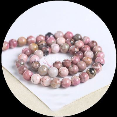 Berwarna-warni Bulat Batu permata manik-manik Garnet Morganite Untuk Perhiasan Membuat DIY Gelang Kalung / Earrings
