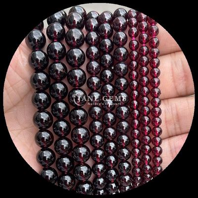 Berwarna-warni Bulat Batu permata manik-manik Garnet Morganite Untuk Perhiasan Membuat DIY Gelang Kalung / Earrings