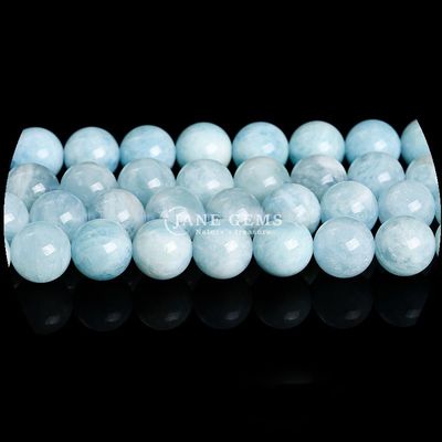 Bentuk Bulat Bermacam-macam Manik-manik Batu Permata Alam Labradorite Amazonite Untaian Lolos Untuk Desain Perhiasan DIY