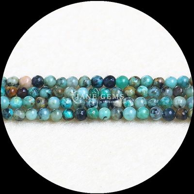 Natural Multi Color Round Gemstone Beads African Turquoise Green Dot Untuk Gelang Kalung Earrings DIY Perhiasan Membuat