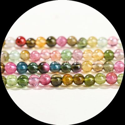 Batu permata alami manik-manik multi-warna Pink Aventurine Sunstone Strands manik-manik longgar