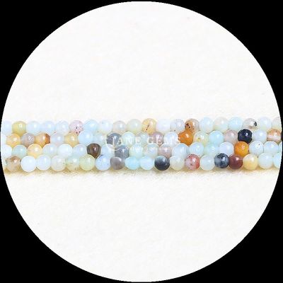 Manik-manik batu permata alami yang dipoles Amazonit Amethyst Untaian longgar Manik-manik Untuk Perhiasan buatan tangan