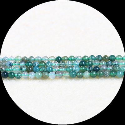 Batu permata multi-warna alami batu bulan merah jasper untaian manik longgar untuk perhiasan DIY