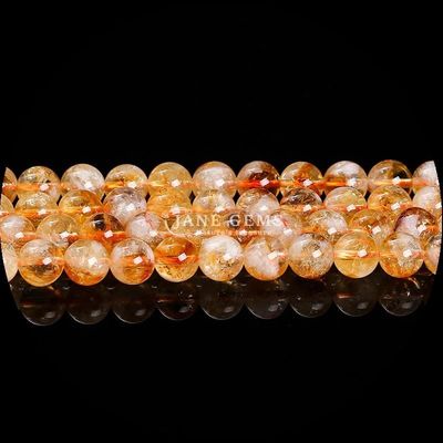 Batu permata bulat Fire Quartz Smoky Quartz Bead Strands dalam berbagai warna untuk DIY Perhiasan Kerajinan