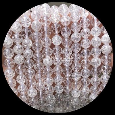 Batu permata bulat Fire Quartz Smoky Quartz Bead Strands dalam berbagai warna untuk DIY Perhiasan Kerajinan