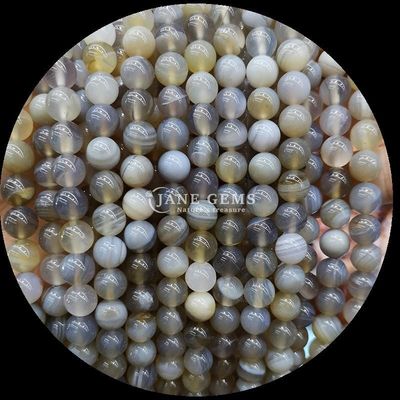Bentuk Bulat Batu permata Merah Bergaris Agate Hijau Bergaris Agate Natural Loose Bead Strands untuk Earrings DIY Perhiasan pembuatan