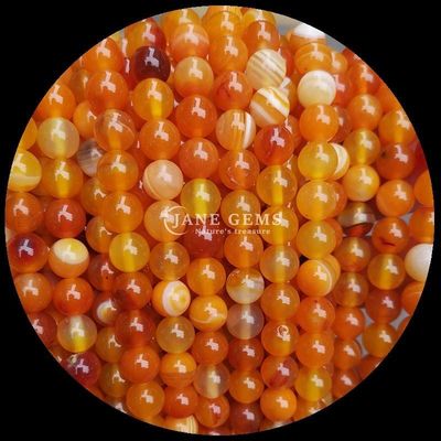 Multi-warna Putaran Bulat Batu permata manik-manik Kuning Biru Bergaris Agate untuk DIY Perhiasan pembuatan dan penyembuhan gelang
