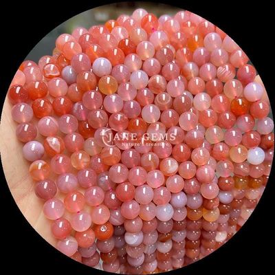DIY Perhiasan Membuat 8mm Bulat Natural Gemstone Manik di Cherry Agate dan Berbagai Agate Strands untuk anting-anting