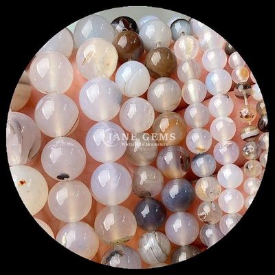Manik-manik Agate bergaris manik-manik permata 8mm untuk Perhiasan Membuat Kerajinan DIY