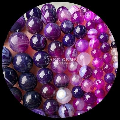 Bulat 8mm Polished Natural Gemstone Manik-manik Untaian Untuk Perhiasan Membuat DIY Gelang Kalung Dalam Multi warna