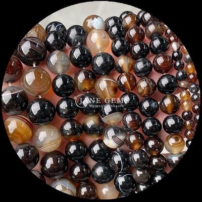 Batu permata 8mm manik-manik Agate Berbagai manik-manik Agate Hijau Agate Carnelian Brown Agate Loose Bead Strands untuk DIY