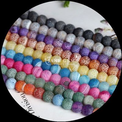 Multi-warna Agate Manik 8mm Ukuran manik Batu permata alami Potongan bulat Pelangi Weathered Agate Strands longgar untuk DIY Hadiah