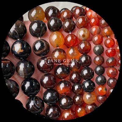 Batu permata berbentuk bulat multi-warna manik-manik Agate untuk DIY Earrings Perhiasan