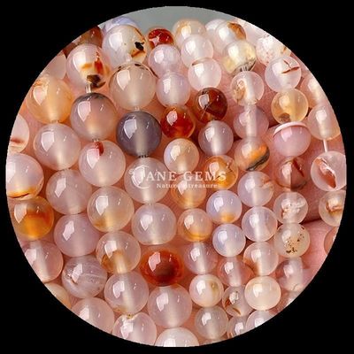 Batu permata berbentuk bulat multi-warna manik-manik Agate untuk DIY Earrings Perhiasan