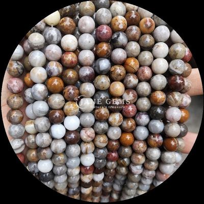 Customized Multi-warna manik-manik Agate dalam bentuk bulat 8mm dari untuk pembuatan perhiasan