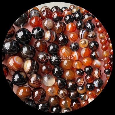 Customized Multi-warna manik-manik Agate dalam bentuk bulat 8mm dari untuk pembuatan perhiasan