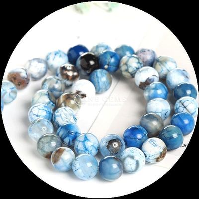 Berwarna-warni Batu permata manik Api Agate Lolos manik untaian untuk membuat perhiasan DIY