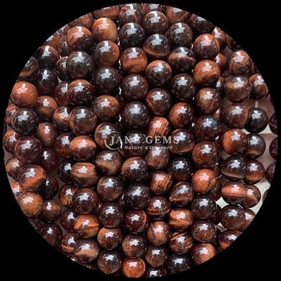 DIY Perhiasan Membuat Permata Penting Manik 8mm Bentuk Bulat Mata Harimau Lolos Manik Untaian