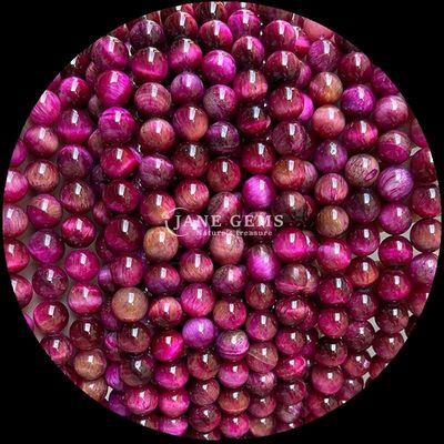 DIY Perhiasan Membuat Permata Penting Manik 8mm Bentuk Bulat Mata Harimau Lolos Manik Untaian