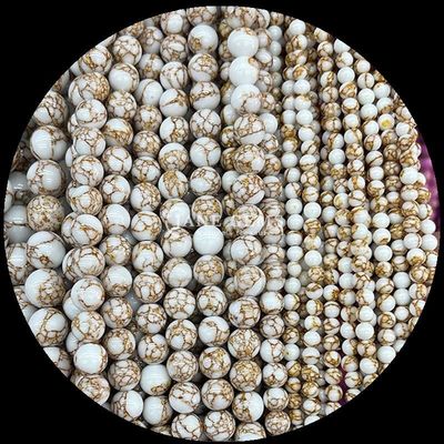 Manik-manik Turquoise Lolos yang Dipoli untuk Kalung dan Perhiasan DIY