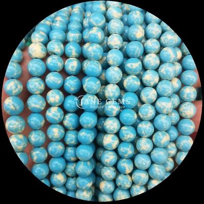 DIY Membuat Permata Bentuk Bulat Polished Strands Manik dengan Warna Batu permata Multi-warna