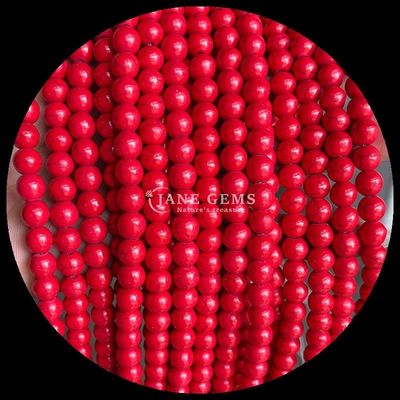 8mm Polished Gems Bead untuk Perhiasan Membuat Perlengkapan, Berbagai Warna Kuning Lolos Bead Strands