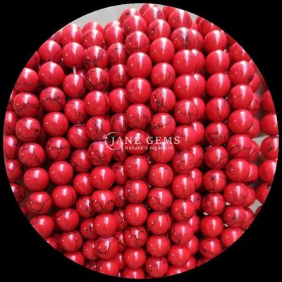 8mm Polished Gems Bead untuk Perhiasan Membuat Perlengkapan, Berbagai Warna Kuning Lolos Bead Strands