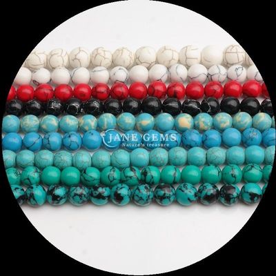 DIY Perhiasan Membuat Potongan Bulat Batu permata Kunci manik-manik pirus dalam ukuran 8mm dan berbagai warna