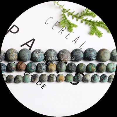 Batu permata berwarna-warni bulat bermacam-macam Jenis Howlite Manik-manik Kuning Afrika untuk perhiasan DIY