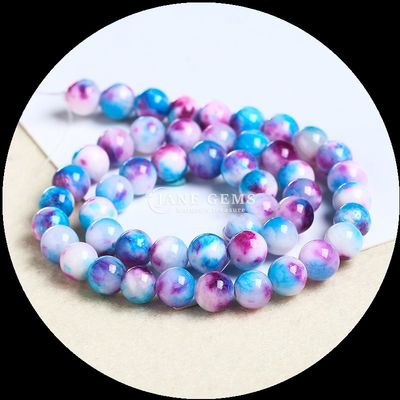 Perhiasan Manik-manik Bulat Potong Cocok Untuk Gelang Beragam Warna Manik-manik Jade Untuk Menambah sentuhan keanggunan untuk gaya Anda
