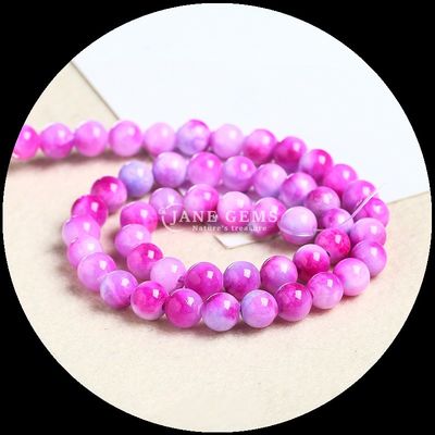 Perhiasan Manik-manik Bulat Potong Cocok Untuk Gelang Beragam Warna Manik-manik Jade Untuk Menambah sentuhan keanggunan untuk gaya Anda