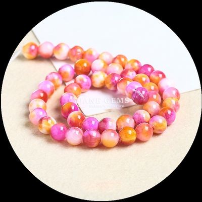 Perhiasan Manik-manik Bulat Potong Cocok Untuk Gelang Beragam Warna Manik-manik Jade Untuk Menambah sentuhan keanggunan untuk gaya Anda