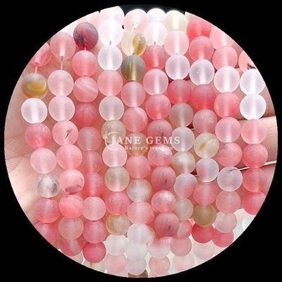 Manik-manik batu permata berwarna-warni 8mm Berbagai helai manik-manik bulat longgar untuk pembuatan gelang dan kalung