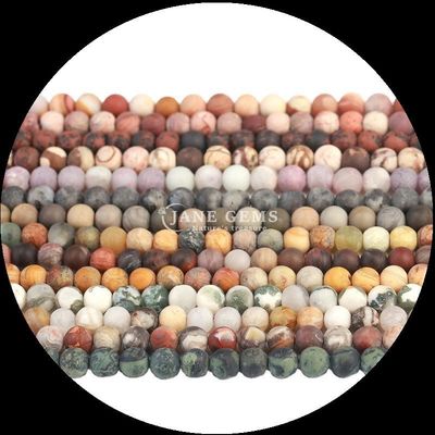 Asal Muasal Natural Gemstone Beads 8mm Bulat Strands untuk DIY Proyek Perhiasan