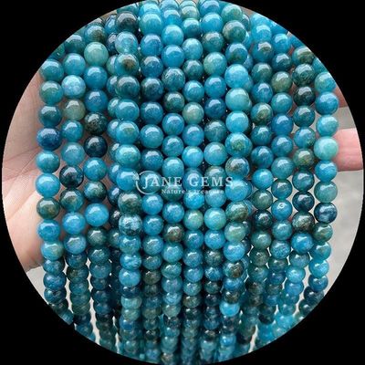 Batu permata potong bulat manik-manik Beragam warna Kalsedonia Untaian manik-manik longgar Cocok untuk gelang dari Asal
