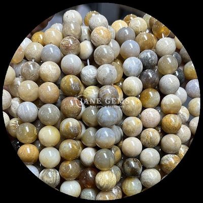 Bentuk Bulat Permata Manik-manik Sempurna untuk Gelang Berbagai Jenis Batu Darah Naga India Agate Lolos Bulat Permata Manik-manik Untaian