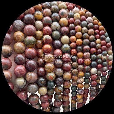 Natural Round Gemstone Beads Kiwi Jasper Lapis Lazuli dan Banyak Lagi Tambahan sempurna untuk Koleksi Perhiasan Anda