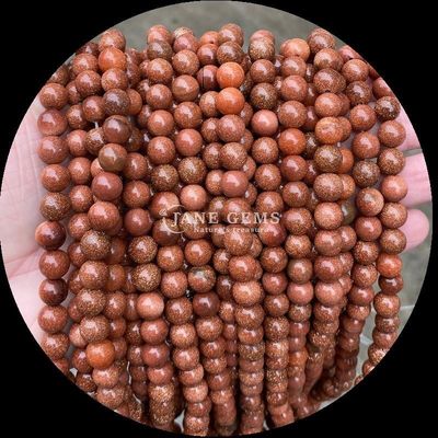 Batu permata potong bulat manik emas batu pasir lumut agate tourmaline berbagai kristal penyembuhan bebas manik untaian terbaik DIY perhiasan membuat penting
