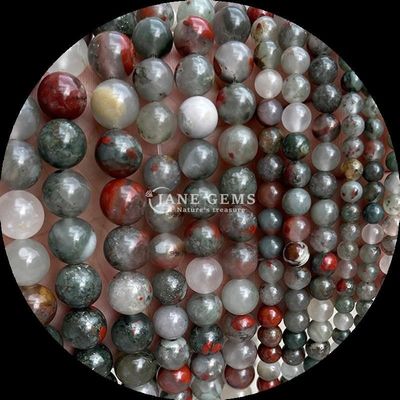 Batu permata potong bulat permata manik Zebra Jasper Mahagoni Obsidian Berbagai jenis Batu Crystal Healing Strands manik longgar untuk aksesori buatan tangan