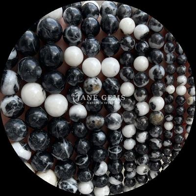 Permata Manik Bentuk Bulat 8mm Alam untuk B2B Distributor Batu permata Berbagai Batu Penyembuhan Kristal Zebra Jasper Amazonite dan Lebih untuk DIY